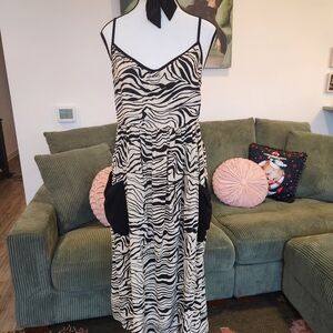 Zebra Print Maxi Dress